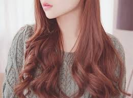 Korean Red Brown Natural Hair Lover Curly Hair Styles Brown Hair Korean Korean Hair Color