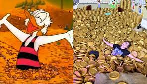 Maybe you would like to learn more about one of these? I Jumped Into Scrooge Mcduck S Money Bin And It Was Great But Yes The Coins Kinda Hurt Hellogiggles