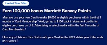 Cardholders will earn up to 17x bonvoy points per $1 spent at over 7,000 participating marriott bonvoy hotels. Marriott Bonvoy American Express Business 100 000 Points 150 Advertising Credit Platinum Elite Status Laptrinhx News
