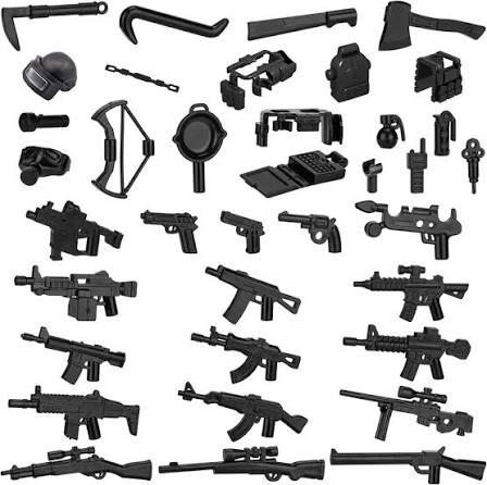 Amazon.com: HIMIRICH Weapons Pack Military Toy Set Building Blocks Model  for Soldier Figures, Army Equipment Gear Kit Pieces and Parts Accessories  Compatible with Major Brand : Toys & Games