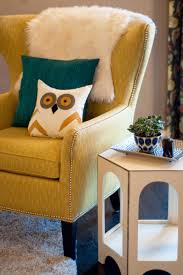 Maybe you would like to learn more about one of these? Yellow Wingback Chair With Flokati Throw Blanket Hgtv