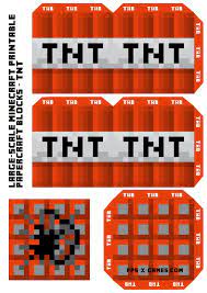 Larger Scale Minecraft Printable Block Collection Fpsxgames Minecraft Printables Minecraft Blocks Tnt Minecraft