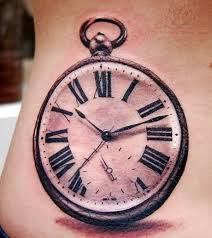Half lion, half clock tattoo. 40 Best Clock Tattoos Ideas