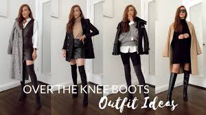 How To Style Over The Knee Boots Autumn Outfit Ideas Youtube