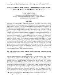 Makanan tradisional kaum melayu di malaysia: Pdf Strategi Pemasaran Produk Makanan Ringan Khas Riau Keripik Nenas Dan Rengginang Ubi Kayu