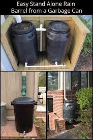 How To Make A Diy Rain Barrel From A Garbage Can Fresh Easy Stand Alone Rain Barrel From A Garbage Rain Barrel Rain Barrel System Low Maintenance Garden Design