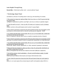 .(fly to this), rocket man, rocket man, rocket man, mona lisas and mad hatters / rocket man man, rocket man, rocket man, rocket man, rocket man (elton john cover) & rocketman +. To The Lyrics Work Sheet And Exercises For This Slide Show