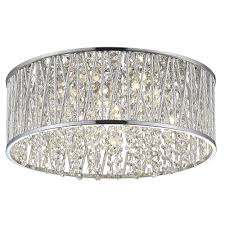Clear crystal star shaped flush mount minimalist 16/19.5 w led flushmount lighting for parlor. Decor Therapy Collins Laser Cut Aluminum And Chrome And Crystal Integrated Led Flush Mount Light Ch1430 The Home Depot