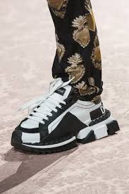 Black And Silver Dolce Gabbana Sneakers Dolce Gabbana At Milan Fashion Week Spring 2019 Sneakers Men Fashion Trending Shoes Dolce Gabbana Sneakers