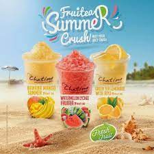 fruitea summer crush at chatime food poster design food menu design food poster