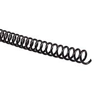 Gbc Binding Spines Spirals Coils 8mm 45 Sheet Capacity 4 1 Pitch Color Coil Black 100 Pack 9665010