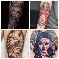 Ella, una modelo de rostro angelical. áˆ 60 Ideas De Tatuajes De Diablos Y Demonios Camaleon Tattoo