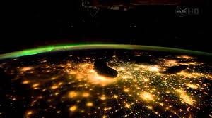 Image result for aurora borealis from space