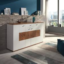 Von Der Natur Inspiriert Sideboard In Weiss Mit Auffallenden Hirnholzelementen Sideboard Eiche Holz Holz