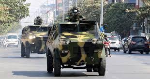 Photos of men in green military uniforms sitting in seats of power. What S Next For Myanmar After The Military Coup Elections News Al Jazeera