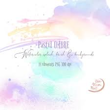 Check spelling or type a new query. Pastel Ombre Watercolor Splash And Brush Stroke Clipart Etsy