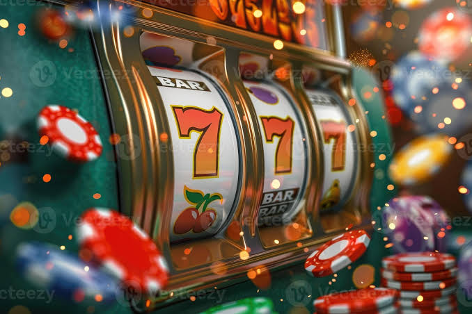 Slot machine wins the jackpot 777 in casino 46810986 Stock Photo at Vecteezy