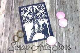 Get yours from +171 possibilities. Eiffel Tower Invitation File With Bride And Groom 413835 Paper Cutting Design Bundles