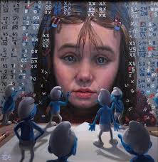 Sold at Auction: Paul Beel, Paul Beel (American, 20th/21st century)  Mathematics Homework vs. The Smurfs