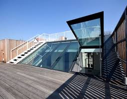 spectacular play of volumes and materials into modern split level house architecture architecture office family house