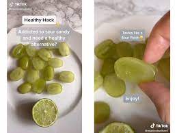 The Latest Viral Food Trend Turns Grapes Into Sour Patch Kids Cool Food Hacks Food Hacks Healthy Snacks Recipes