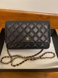 Classic wallet on chain, lambskin, black on the chanel official website. Chanel Classic Wallet On Chain Grained Calfskin Luxury Bags Wallets On Carousell