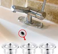 Boao 24 Packs Sink Overflow Ring Cover Bathroom Sink Hole Trim Overflow  Cover Round Hole Insert Spares for Bathroom Kitchen Basin Replacement