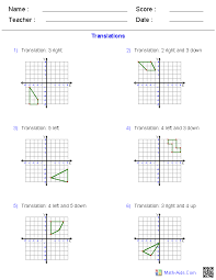 Worksheet based on using the geometer s sketchpad. Geometry Worksheets Transformations Worksheets Geometry Worksheets Reflection Math Translations Math