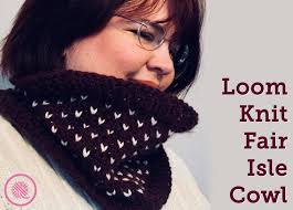 I use the zippy loom to complete a knit cowl in 30 minutes! Fair Isle Loom Knit Cowl Goodknit Kisses