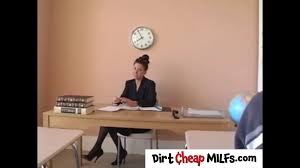 Selena Steele fucking in the desk with her hairy bush