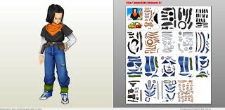 I planing to make this mod to be the best dragon ball mod for mc ever ^^ i have many ideas and plans that will come true. Dbz Papercraft Papercraft Pdo File Template For Dragonball Z C17 Printable Papercrafts Printable Papercrafts