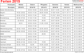 Di, 25.05.2021 (1 tag) grafische übersicht, über die ferienlage um die tage vom 25.05.2021 bis zum 25.05.2021, in allen bundesländern. Ferien 2015 In Deutschland Alle Bundeslander Schulferien 2015