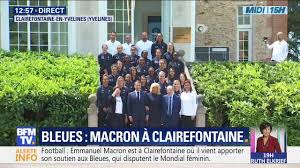 Bfmtv En Direct Macron Est A Clairefontaine Pour Encourager Les Bleues Avant La Coupe Du Monde Facebook