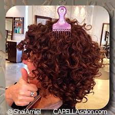 Use A Pick To Add Volume To Your Curls Haircut Color Gloss And Styling By Shai Amiel Www Capellasalon Com Curly Hair Styles Curly Hair Styles Naturally Hair
