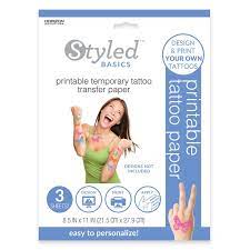 While still a bit wet with perfume, place the tracing paper onto the area and firmly press. Styled Basics Printable Temporary Tattoo Transfer Paper 3 Sheets 8 5 X 11 Each For Use With Inkjet Printer Walmart Com Walmart Com