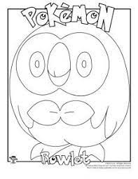 These pokemon coloring pages allow kids to accompany their favorite characters to an adventure land. Rowlet Coloring Page Woo Jr Kids Activities Pokemon Coloring Pages Pokemon Coloring Sheets Free Coloring Pages