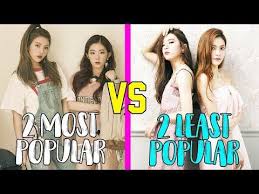 2 Most Popular Vs 2 Least Popular Members In Girl Groups Part 1 Youtube Girl Group Popular Music Songs