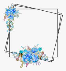 Ftestickers Frame Borders Flowers Blue Clipart Png Flower Frame Border Design Transparent Png I Flower Border Png Floral Border Design Frame Border Design