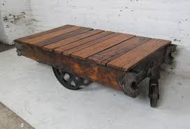 Antique lineberry factory industrial cart rail road coffee table. Vintage Industrial Railroad Cart Coffee Table For Sale At 1stdibs