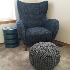 mod blue berry armchair modern reading chair comfy reading chair blue reading chair