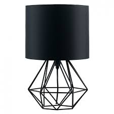Angus Geometric Table Lamp With Coloured Shade Home Decor Black Table Lamps Geometric Lamp Table Lamp