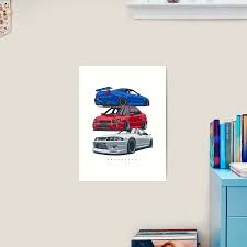 Skyline GTR R33, R34 Art Print for Sale by OlegMarkaryan | Redbubble