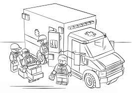 Lego city fire truck coloring pages. Lego City Ambulance Coloring Page Free Printable Coloring Pages For Kids