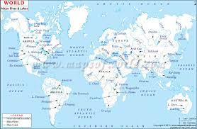 There are blank political maps of the world and blank physical maps of the world. World River Map World Map With Major Rivers And Lakes World Geography Map Us World Map Geography Map