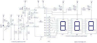 Rpm displayed on lcd screen. Contactless Digital Tachometer Using 8051 3 Digit Display And Measures Upto 255 Rev Sec