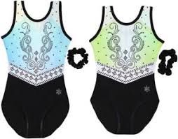 Details About New Royalty Sleeveless Gymnastics Leotard By Snowflake Designs Blue Or Green