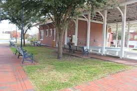 The Old Train Depot Provides Shade With A Touch Of History At The Riverwalk Crossing Park County Park Old Train Train Depot