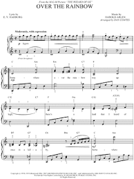 Judy Garland Over The Rainbow Sheet Music In C Major Transposable Download Print Piano Sheet Music Sheet Music Piano Sheet