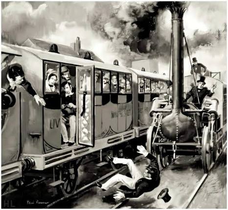 On the 15th September in 1830, the Liverpool to Manchester passenger railway, the first of its type in the world, was opened with great celebration But, the day was marred when William