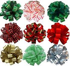 10*large bows christmas tree bowknot ornaments party gift present xmas decor new. Amazon Com Large Assorted Christmas Pull Bows 8 Wide Set Of 9 Variety Pack Ribbons For Gifts Red Green Gold Silver Plaid Buffalo Check Gingham Presents Wreaths Garlands Swag Health Personal